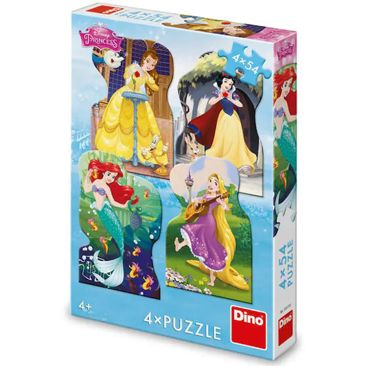 Puzzle Dino - Disney Princess, 4x54 piese (62879)