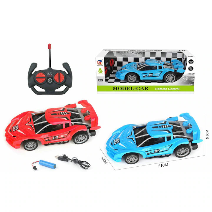 Jucarie Masinuta sport R/C, rosu, cu acumulator, 21 cm