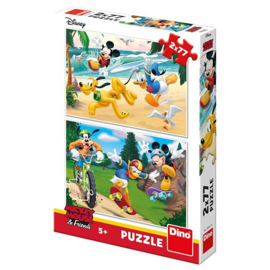 Puzzle Dino - Mickey, 2x77 piese (62902)