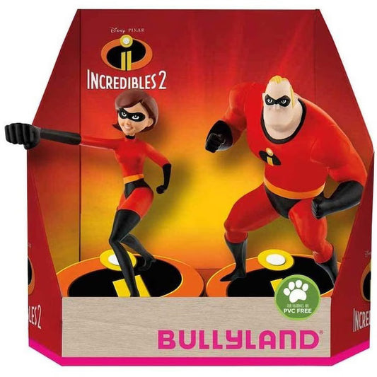 Set 2 figurine Bullyland, Incrediblii 2, Mr. Phenomenal si Elastina, Multicolor