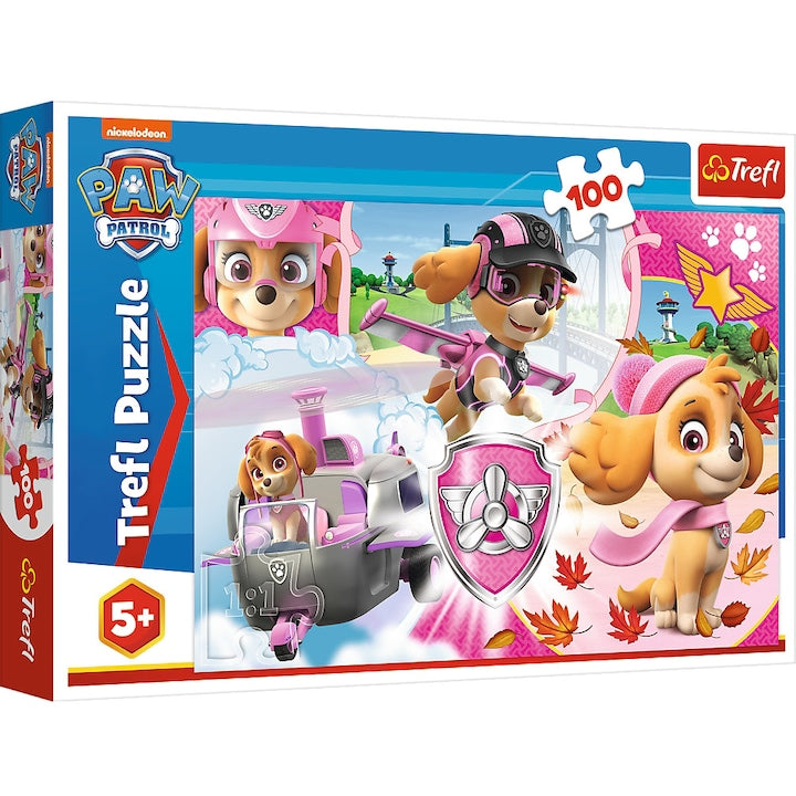 Puzzle Trefl, Paw Patrol, Skye In Actiune, 100 piese