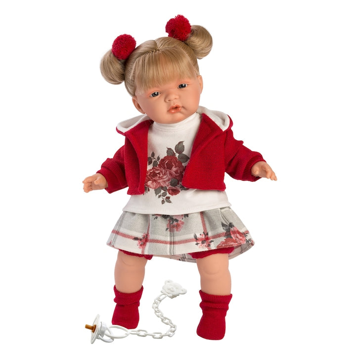 Papusa interactiva Llorens Crying Babies - Joelle, 38 cm