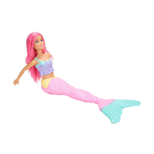 Papusa Barbie Dreamtopia - Sirena cu par roz, mov/roz